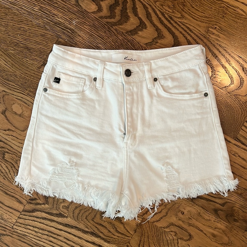 Kancan white jean Shorts